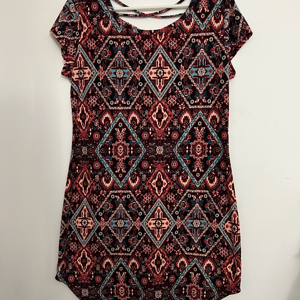 Geometric Print t shirt Dress